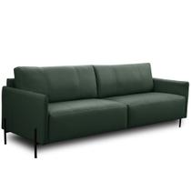 Sofá 4 Lugares Para Sala Living Industrial 264cm Italy L06 material sintético Escuro - Lyam Decor