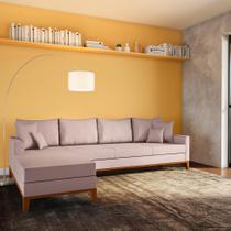 Sofá 4 Lugares Rafael Com Chaise Esquerdo Linho Cru Sofá 4 Lugares Rafael Com Chaise Esquerdo Linho Cru