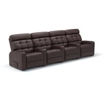 Sofá 4 Lugares Reclinável Elétrico em material sintético Importado Linha Cinema Sala de estar