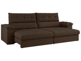 Sofá 4 Lugares Reclinável Suede Veludo Everest Flexforma Estofados