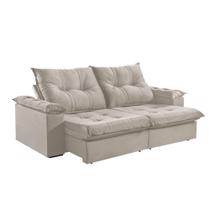 Sofá 4 Lugares Retrátil 250cm Pillow Top Reclinável Molas Ensacadas M-191