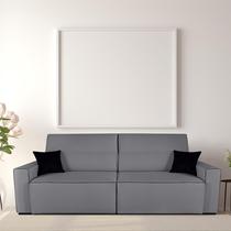 Sofa 4 Lugares Retratil e Reclinavel 230cm em Linho Romano