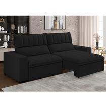 Sofá 4 Lugares Retrátil e Reclinável 250cm New Mali Preto Sofá 4 Lugares Retrátil e Reclinável 250cm New Mali Preto