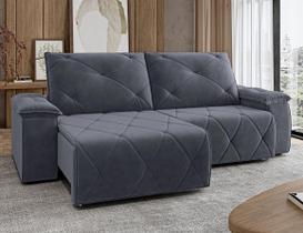 Sofá 4 Lugares Retrátil e Reclinável 250cm Texas