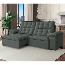 Sofá 4 Lugares Retrátil e Reclinável 270cm Denver