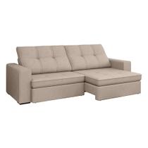 Sofá 4 Lugares Retrátil e Reclinável Flexforma Versalhes Cinza Urbano 250 cm