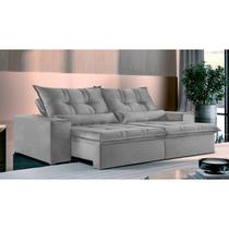 Sofá 4 Lugares Retrátil e Reclinável Galícia Veludo com Molas