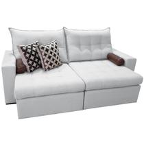 Sofá 4 Lugares Retrátil e Reclinável Home 220cm Tecido Linho Innove Estofados Cor Gelo Sofá 4 Lugares Retrátil e Reclinável Home 220cm Tecido Linho Innove Estofados Cor Gelo