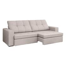 Sofá 4 Lugares Retrátil e Reclinável Living Versalhes Veludo Marfim 250 cm