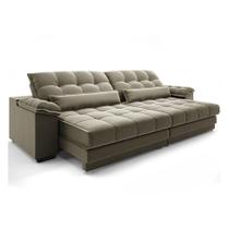 Sofá 4 Lugares Retrátil e Reclinável Majestic Veludo Fendi Sofá 4 Lugares Retrátil e Reclinável Majestic Veludo Fendi