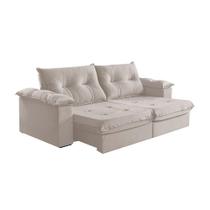 Sofá 4 Lugares Retrátil E Reclinável Martins M-164 Veludo Creme Sofá 4 Lugares Retrátil E Reclinável Martins M-164 Veludo Creme
