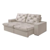 Sofá 4 Lugares Retrátil E Reclinável Martins M-176 Veludo Creme Sofá 4 Lugares Retrátil E Reclinável Martins M-176 Veludo Creme