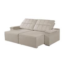 Sofá 4 Lugares Retrátil E Reclinável Martins M-182 Veludo Creme Sofá 4 Lugares Retrátil E Reclinável Martins M-182 Veludo Creme