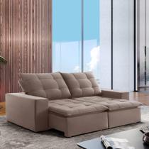 Sofá 4 Lugares Retrátil e Reclinável Super Pilow 230cm Paris Veludo Sofá 4 Lugares Retrátil e Reclinável Super Pilow 230cm Paris Veludo