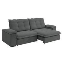 Sofá 4 Lugares Retrátil em Veludo Mácio e Confortável Dubai 250cm