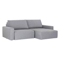 Sofá 4 Lugares Retrátil Herval Adapt, Linho Cinza, 256 cm Sofá 4 Lugares Retrátil Herval Adapt, Linho Cinza, 256 cm