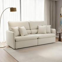Sofá 4 Lugares Retrátil Reclinável 234cm Adams Linho K01 - D Rossi