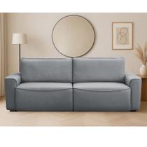 Sofá 4 Lugares Retrátil Reclinável 250cm Linho Nobile Ferguile