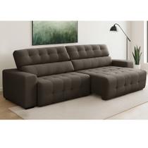 Sofá 4 Lugares Retrátil Reclinável 280cm Veludo Atualle Ferguile Sofá 4 Lugares Retrátil Reclinável 280cm Veludo Atualle Ferguile