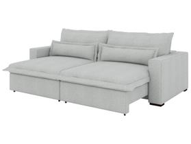 Sofá 4 Lugares Retrátil Reclinável Bouclé Mediterrâneo Bergamo Flexforma Estofados