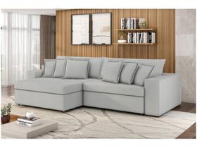 Sofá 4 Lugares Retrátil Reclinável Bouclé Mediterrâneo Parma Flexforma Estofados