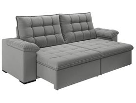 Sofá 4 Lugares Retrátil Reclinável Suede Veludo Dallas Flexforma Estofados