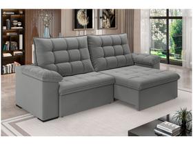 Sofá 4 Lugares Retrátil Reclinável Suede Veludo Dallas Flexforma Estofados