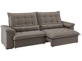 Sofá 4 Lugares Retrátil Reclinável Suede Veludo Molas Ensacadas Módena Flexforma Estofados