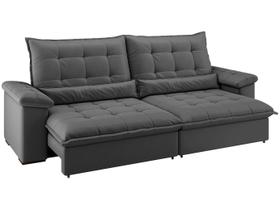 Sofá 4 Lugares Retrátil Reclinável Suede Veludo Molas Ensacadas Módena Flexforma Estofados