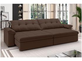 Sofá 4 Lugares Retrátil Reclinável Suede Veludo Triiton Flexforma Estofados