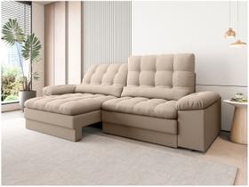 Sofá 4 Lugares Retrátil Reclinável Velosuede Cristal Next Sofás