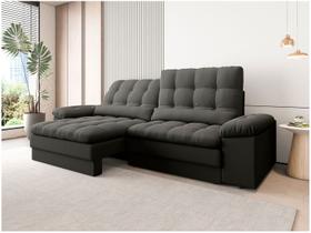 Sofá 4 Lugares Retrátil Reclinável Velosuede Cristal Next Sofás Sofá 4 Lugares Retrátil Reclinável Velosuede Cristal Next Sofás