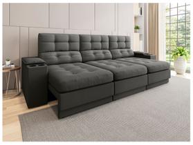 Sofá 4 Lugares Retrátil Reclinável Velosuede Neon Next Sofás