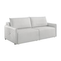 Sofá 4 Lugares Retrátil Urban com USB Linho Cinza 260 cm Sofá 4 Lugares Retrátil Urban com USB Linho Cinza 260 cm