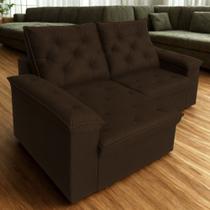 Sofá 4 Lugares Safira Reclinável Assento e Braço Retrátil - Élpis Móveis Sofá 4 Lugares Safira Reclinável Assento e Braço Retrátil - Élpis Móveis