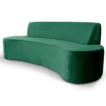 Sofá 4 Lugares Sala de Estar 260 cm Bélgica Veludo Verde - Gran Belo Sofá 4 Lugares Sala de Estar 260 cm Bélgica Veludo Verde - Gran Belo