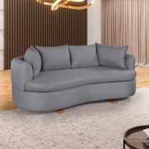 Sofa 4 Lugares Veludo M-204 2m Living Estofados Martins Veludo Cinza Escuro Sofa 4 Lugares Veludo M-204 2m Living Estofados Martins Veludo Cinza Escuro