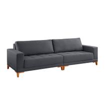 Sofá 4 Lugares Volga Plus Veludo Grafite 280 cm