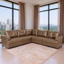 Sofá 5 Lugares 2,57x2,57m Canto Essenza Luxo Bom Pastor