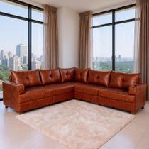 Sofá 5 Lugares 2,57x2,57m Canto Essenza Luxo Bom Pastor