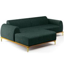 Sofá 5 Lugares com Chaise Esquerdo Sala Estar Molino 300cm D02 Linho Verde Musgo C-117 - Lyam Decor Sofá 5 Lugares com Chaise Esquerdo Sala Estar Molino 300cm D02 Linho Verde Musgo C-117 - Lyam Decor