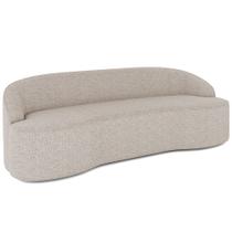 Sofá 5 Lugares Curvo Sala de Estar Living Lótus D02 Linho Bege 300 cm D-463 - Lyam Sofá 5 Lugares Curvo Sala de Estar Living Lótus D02 Linho Bege 300 cm D-463 - Lyam