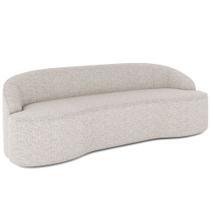 Sofá 5 Lugares Curvo Sala de Estar Living Lótus D02 Linho Cru 300 cm D-461 - Lyam