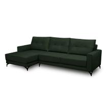 Sofá 5 Lugares Heros com Chaise Esquerdo Veludo Verde Sofá 5 Lugares Heros com Chaise Esquerdo Veludo Verde