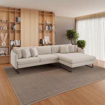 Sofá 5 Lugares Linho 92cm X 284cm Ricco Bege Cru Sofá 5 Lugares Linho 92cm X 284cm Ricco Bege Cru