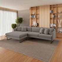 Sofá 5 Lugares Linho 92cm x 284cm Ricco Sofá 5 Lugares Linho 92cm x 284cm Ricco