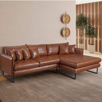 Sofá 5 Lugares material sintético 92cm x 284cm Ricco Sofá 5 Lugares material sintético 92cm x 284cm Ricco