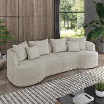 Sofá 5 Lugares Orgânico Living 290cm Mersa Bouclê K01 - D'Rossi