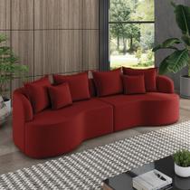 Sofá 5 Lugares Orgânico Living 290cm Mersa Veludo K01 - D'Rossi