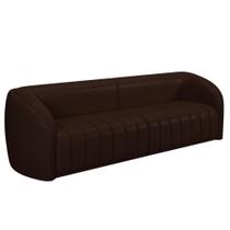 Sofá 5 Lugares Para Sala 332cm Lazio M03 Corano Marrom - Lyam Decor Sofá 5 Lugares Para Sala 332cm Lazio M03 Corano Marrom - Lyam Decor